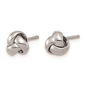 Gold Classics(tm) 6.5mm White Gold Love Knot Earrings alternate view