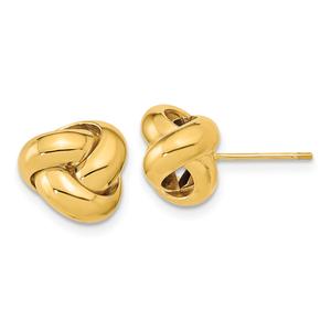 Gold Classics(tm) 10mm Gold Knot Stud Earrings