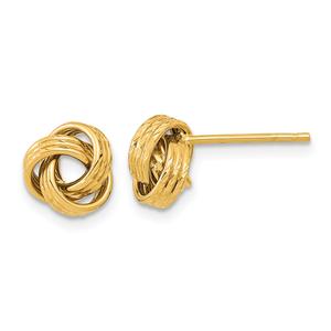 Gold Classics(tm) 8mm Gold Knot Stud Earrings