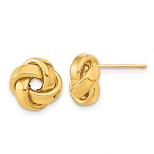 Gold Classics(tm) 19.6mm Gold Love Know Stud Earrings