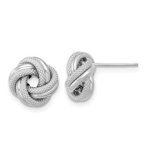 Gold Classics(tm) 10mm White Gold Double Knot Stud Earrings