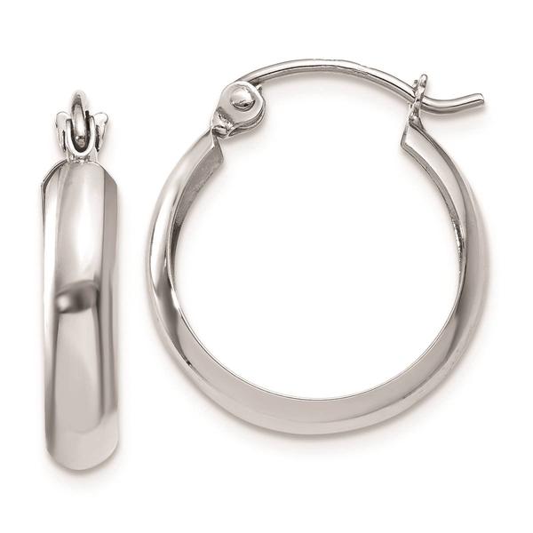Gold Classics(tm) 14kt. White Gold 3.5mm Hoop Earrings