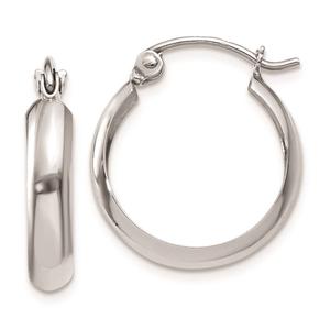 Gold Classics(tm) 14kt. White Gold 3.5mm Hoop Earrings