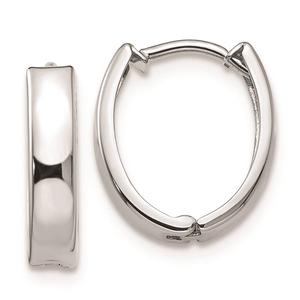 Gold Classics(tm) 14kt. White Gold Polished Hoop Earrings