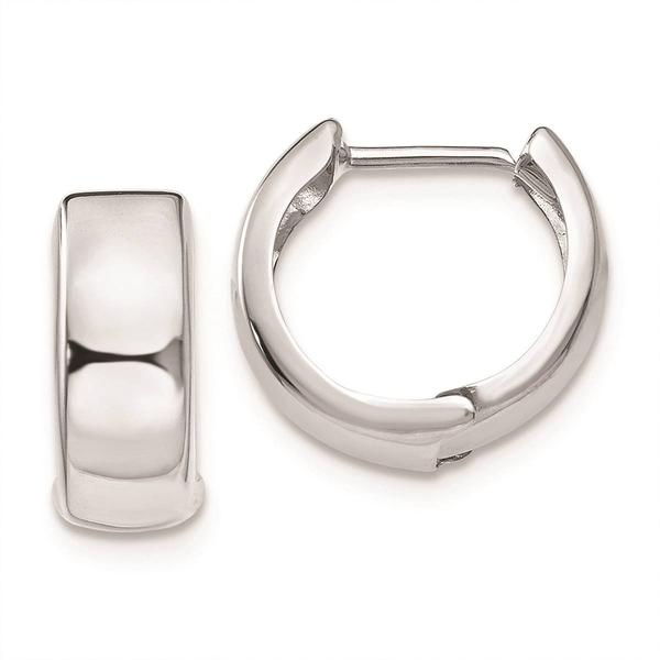 Gold Classics(tm) 14kt. White Gold Wide Hoop Earrings