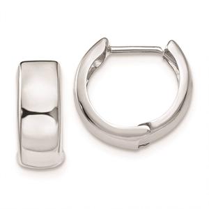 Gold Classics(tm) 14kt. White Gold Wide Hoop Earrings