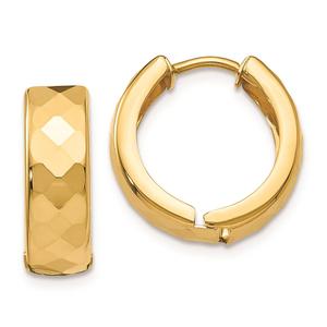 Gold Classics(tm) 14kt. 14mm Yellow Gold Hinged Hoop Earrings