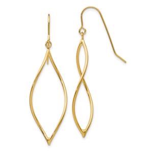 Gold Classics(tm) 14kt. Twist Oblong Dangle Earrings