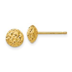 Gold Classics(tm) 14kt. Gold 5mm Circle Puff Stud Earrings