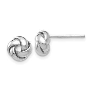 Gold Classics(tm) 8mm White Gold Love Knot Stud Earrings