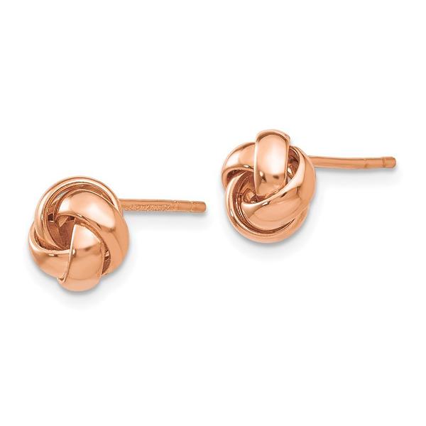 Gold Classics(tm) 7.5mm Rose Gold Love Knot Stud Earrings