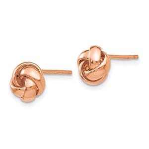 Gold Classics(tm) 7.5mm Rose Gold Love Knot Stud Earrings