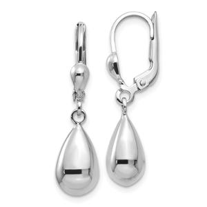 Gold Classics(tm) 14kt. White Gold Teardrop Dangle Earrings