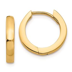 Gold Classics(tm) 14kt. Gold Hinged Hoop Earrings