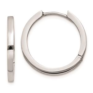 Gold Classics(tm) 14kt. White Gold Hoop Earrings