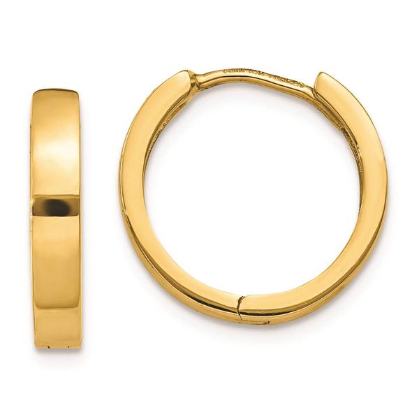 Gold Classics(tm) 14mm Hinged Hoop Earrings