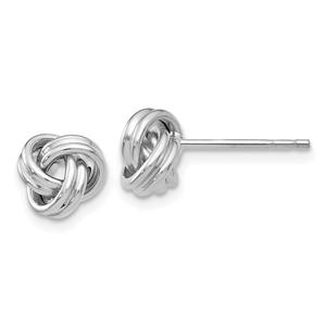 Gold Classics(tm) 7mm White Gold Love Know Stud Earrings