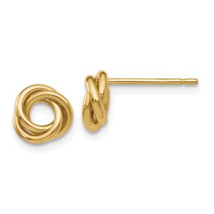 Gold Classics(tm) 14kt. 8mm Gold Knot Stud Earrings