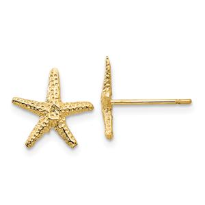 Gold Classics(tm) 14kt. 11m Starfish Stud Earrings