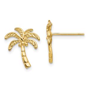 Gold Classics(tm) 14kt. Gold Palm Tree Stud Earrings