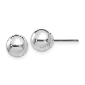 Gold Classics(tm) 14kt. White Gold 7mm 3D Ball Stud Earrings