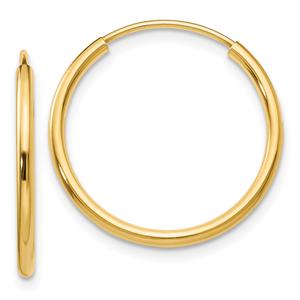 Gold Classics(tm) 17mm 14kt. Polished Endless Hoop Earrings
