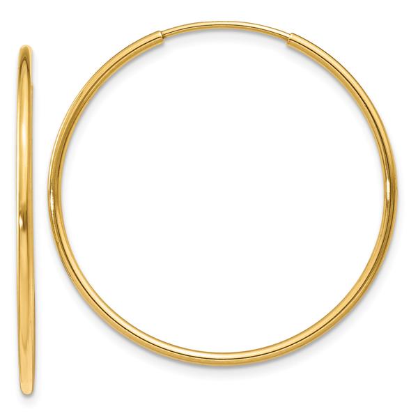 Gold Classics(tm) 14kt. 30mm Gold Endless Hoop Earrings