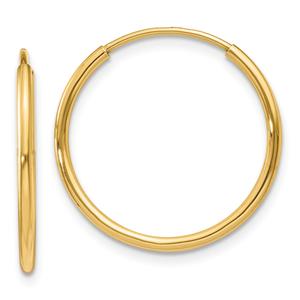 Gold Classics(tm) 14kt. 17mm Gold Endless Hoop Earrings