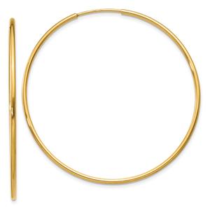Gold Classics(tm) 14kt. 41mm Gold Endless Hoop Earrings