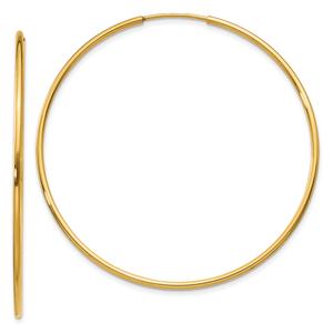 Gold Classics(tm) 14kt. 45mm Gold Endless Hoop Earrings