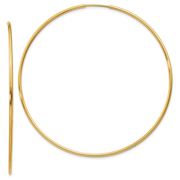 Gold Classics(tm) 14kt. 58mm Gold Endless Hoop Earrings