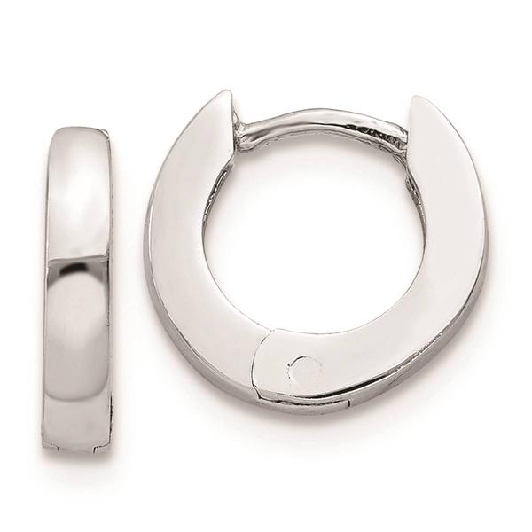 Gold Classics(tm) 14kt. White Gold Polished Hoop Earrings