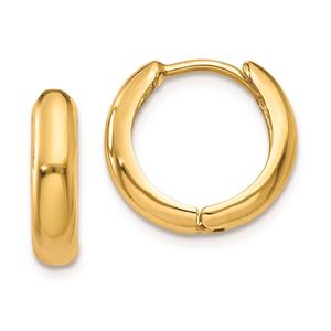 Gold Classics(tm) 14kt. Gold Polished Hinged Hoop Earrings