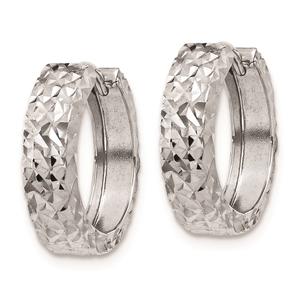 Gold Classics(tm) 14kt. White Gold Diamond Hoop Earrings alternate view
