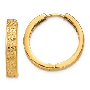 Gold Classics(tm) Yellow Gold Diamond Hoop Earrings