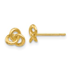 Gold Classics(tm) 14kt. Polished Trinity Knot Stud Earrings