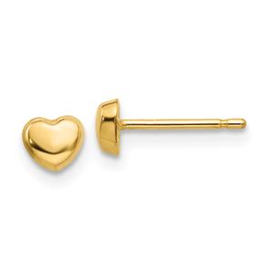 Gold Classics(tm) 14kt. 4mm Heart Stud Earrings