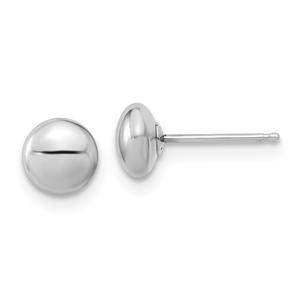 Gold Classics(tm) 14kt. White Gold Polish Button Stud Earrings
