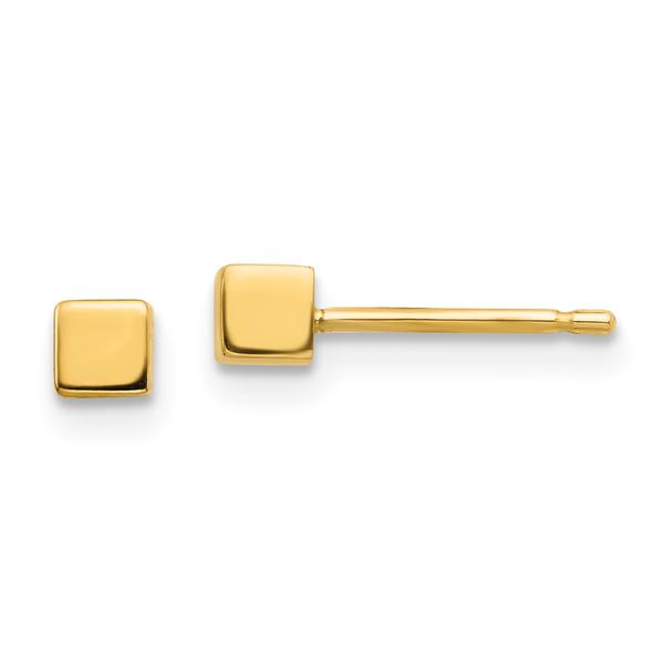 Gold Classics(tm) 14kt. Gold Square Stud Earrings