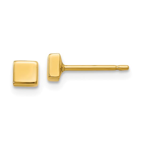 Gold Classics(tm) 14kt. 3.5mm Polished Square Post Earrings