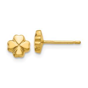 Gold Classics(tm) 14kt. 4 Leaf Clover Stud Earrings
