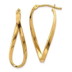 Gold Classics(tm) 14kt. Gold Small Twisted 9x2mm Earrings