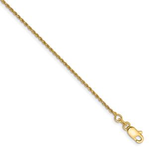 Unisex Gold Classics(tm)1.15mm.14kt. Diamond Cut Rope Chain Necklace alternate view