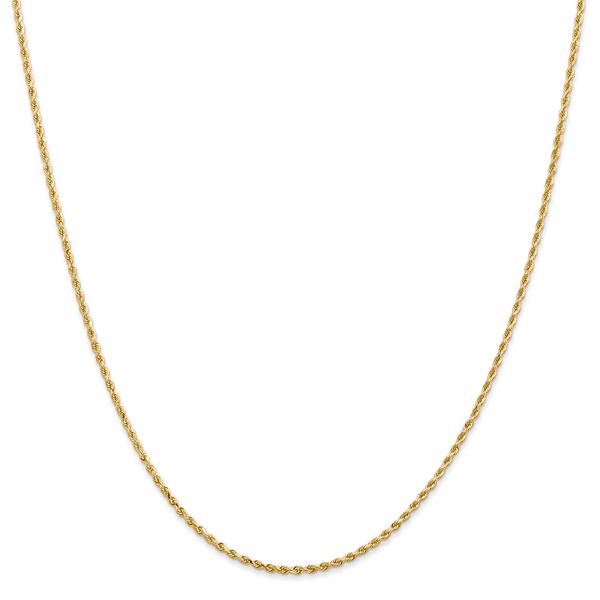 Unisex Gold Classics(tm)1.50mm 14kt. Diamond Cut Rope 14in. Necklace alternate view