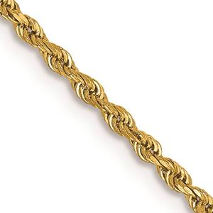 Unisex Gold Classics(tm)1.50mm.14kt. Diamond Cut Rope Chain Necklace