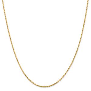 Unisex Gold Classics(tm)1.50mm.14kt. Diamond Cut Rope Chain Necklace alternate view