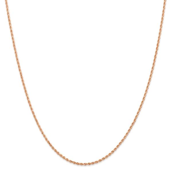 Unisex Gold Classics(tm) 1.50mm. Rose Gold Diamond Cut Rope Necklace alternate view