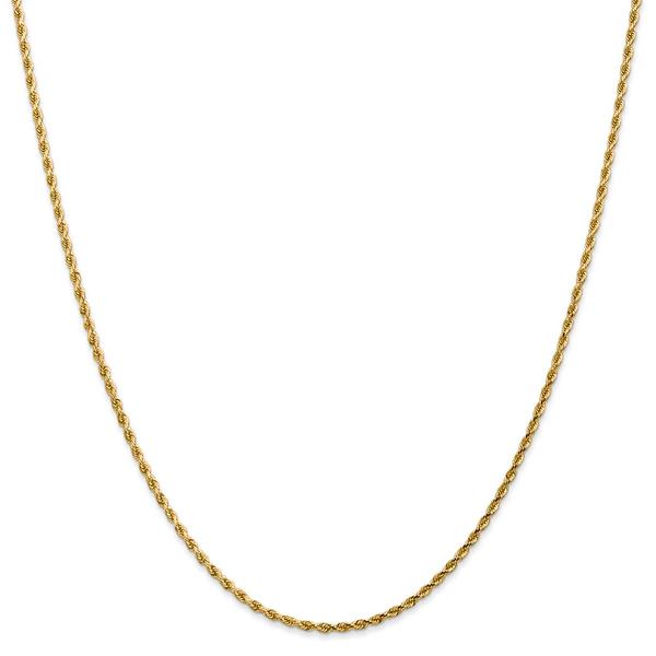 Unisex Gold Classics(tm)1.75mm 14kt. Diamond Cut Rope 14in. Necklace alternate view