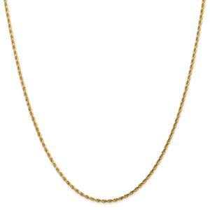 Unisex Gold Classics(tm)1.75mm 14kt. Diamond Cut Rope 14in. Necklace alternate view