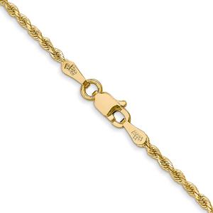 Unisex Gold Classics(tm)1.75mm.14kt. Diamond Cut Rope Chain Necklace